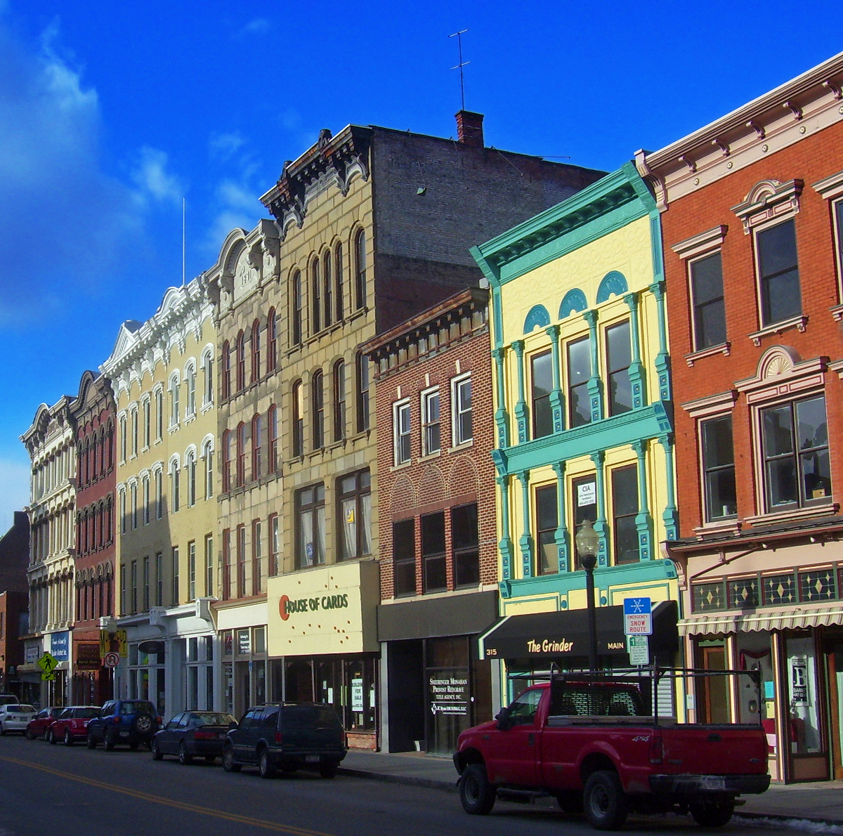 Main Mall Row in downtown Poughkeepsie, NY, USA