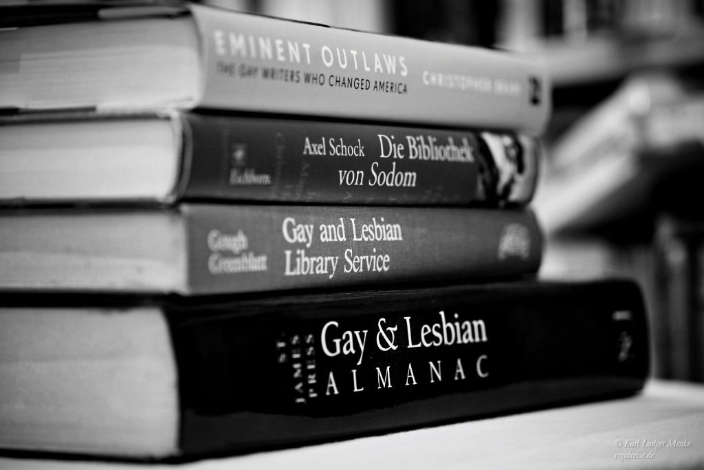 Books in a gay and lesbian library